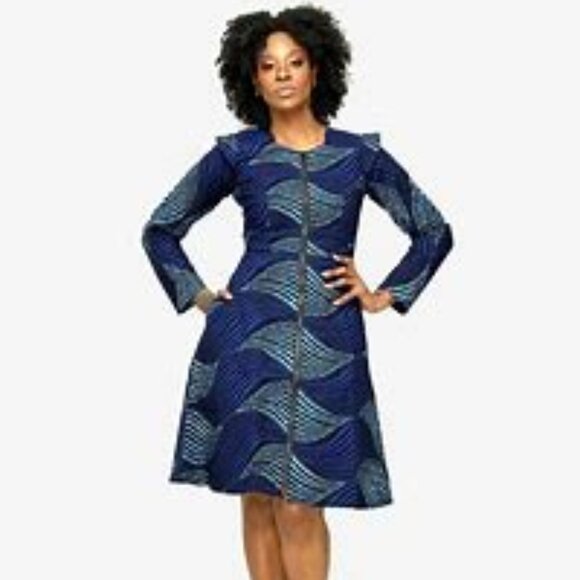Ray Darten Banwi African Print Jacket Dress - Picture 1 of 2
